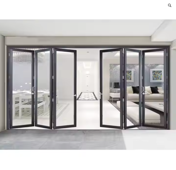 Sliding folding accordion glass door balcony thermite break double fold patio door - 图片 2