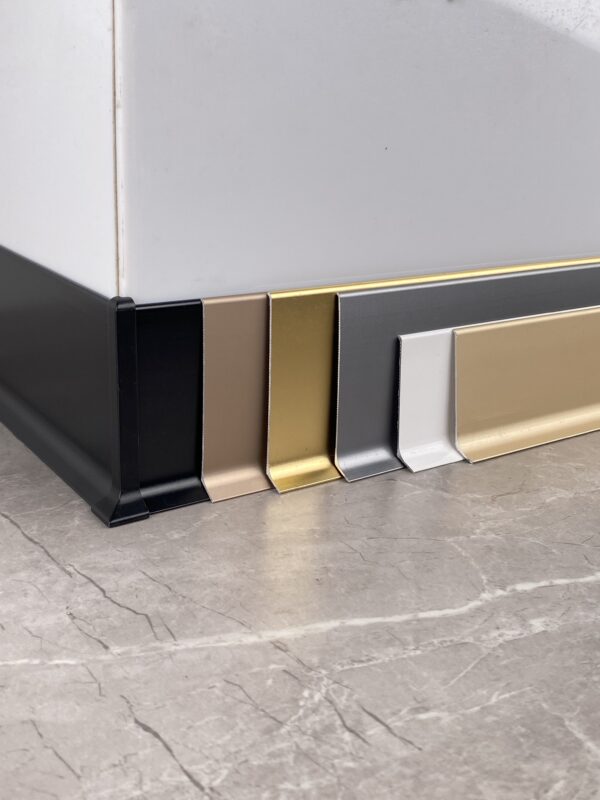 Self Adhesive Aluminum Skirting Board  Minimalist Decorative Baseboard Trim Profile for Modern Interiors 4cm 6cm 8cm 10cm - 图片 2