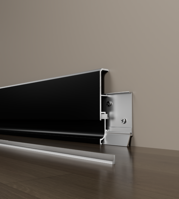Aluminum LED Skirting Board Wall Baseboard Trim | Metal LED Light Strip Profile for Interior Decoration 6cm 8cm Hotel Hospital - 图片 4